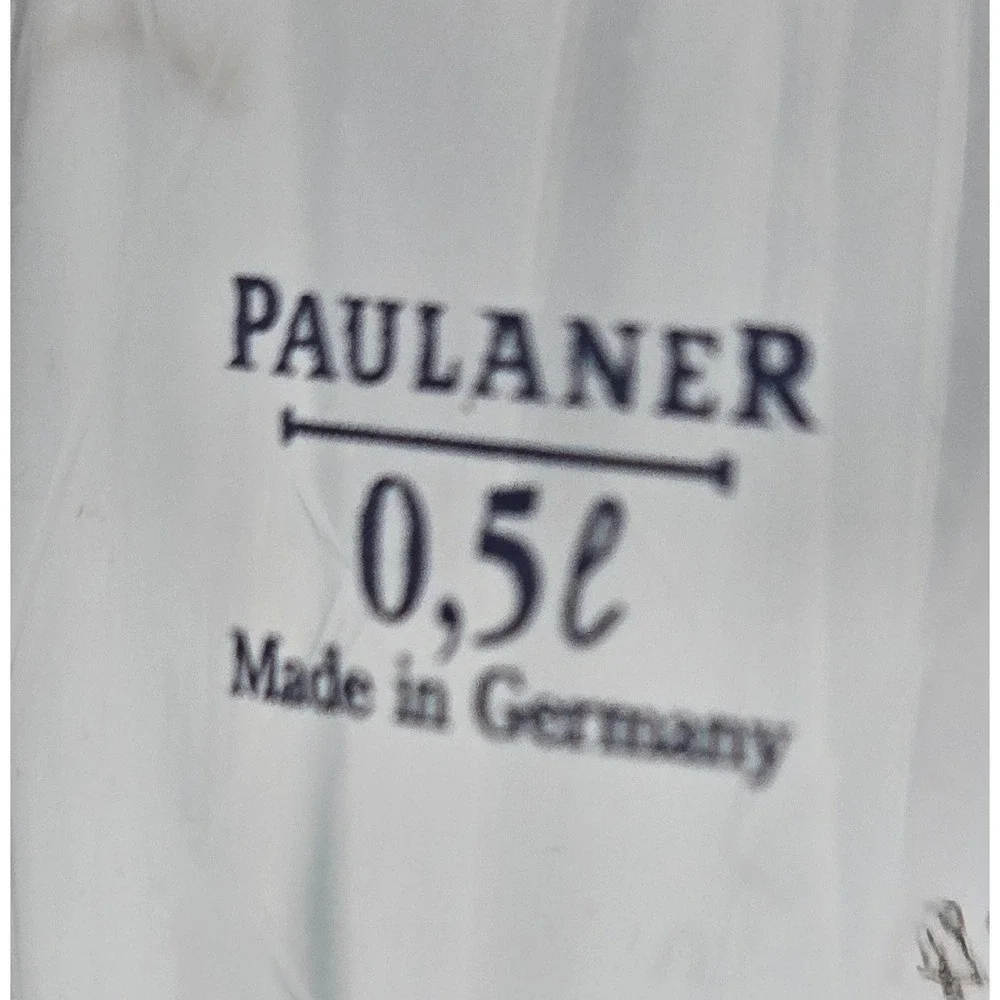 Authentic Paulaner Munchen Weissbier Beer Glasses 0.5L Made in Germany Set of 6